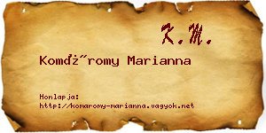 Komáromy Marianna névjegykártya