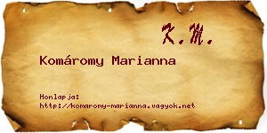 Komáromy Marianna névjegykártya