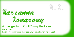 marianna komaromy business card